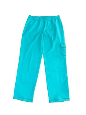 Weekendz by Chico’s Turquoise Pull-On Cargo Pants Women’s Loungewear Size 1